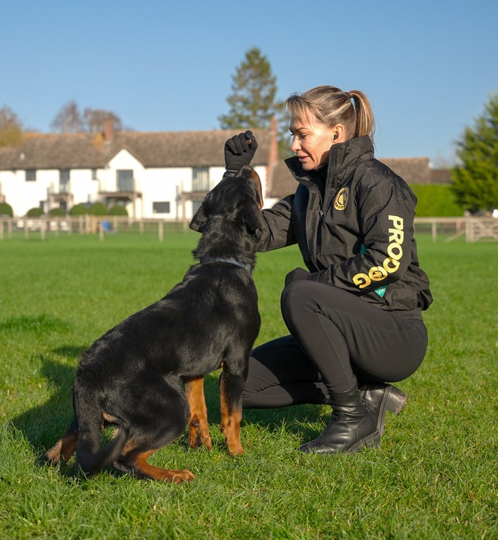 Heidi Maskelyne, founder, with her dogs