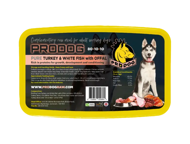 Turkey and White Fish 80:10:10 Dog Food Meal