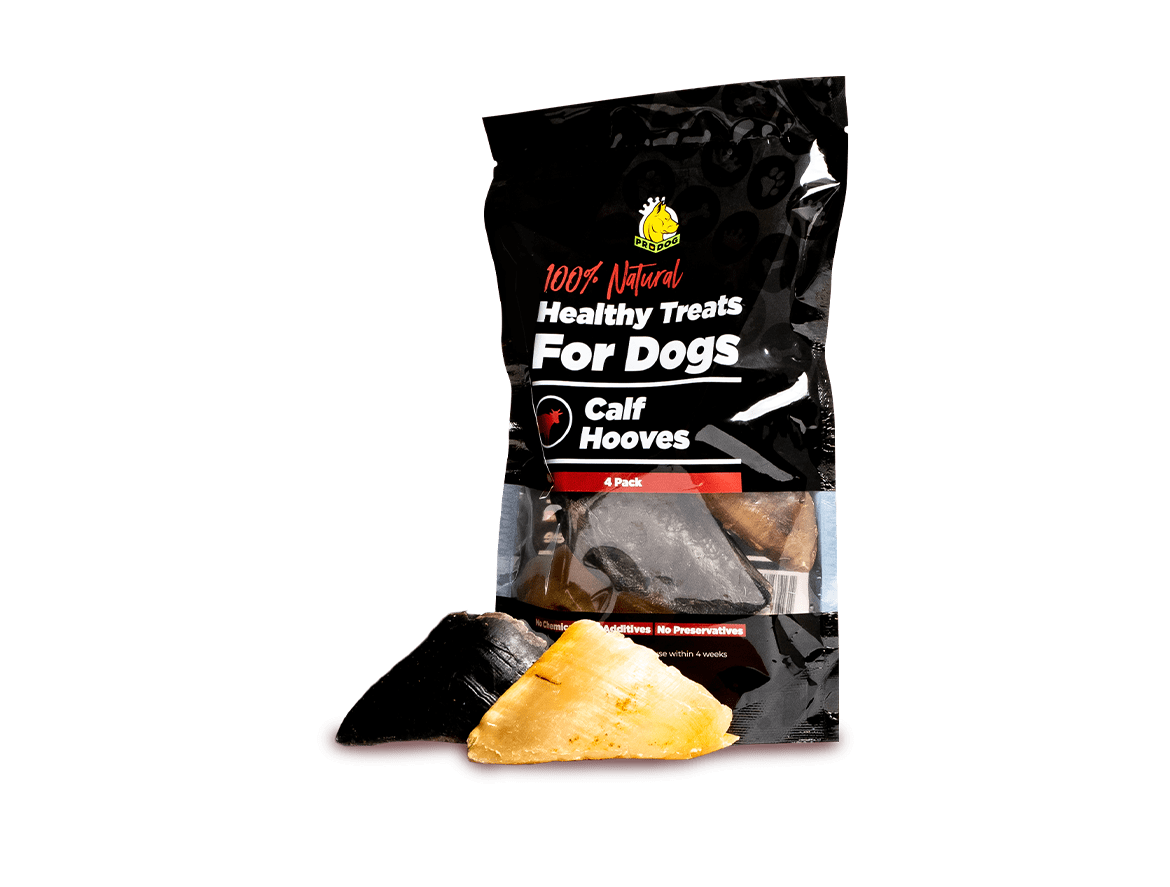 pack shot of ProDog's cow hooves for dogs
