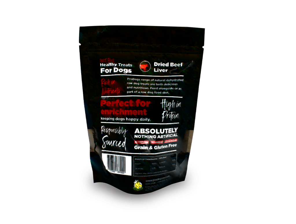 Dried Liver Dog Treats Beef 100 Natural ProDog Raw