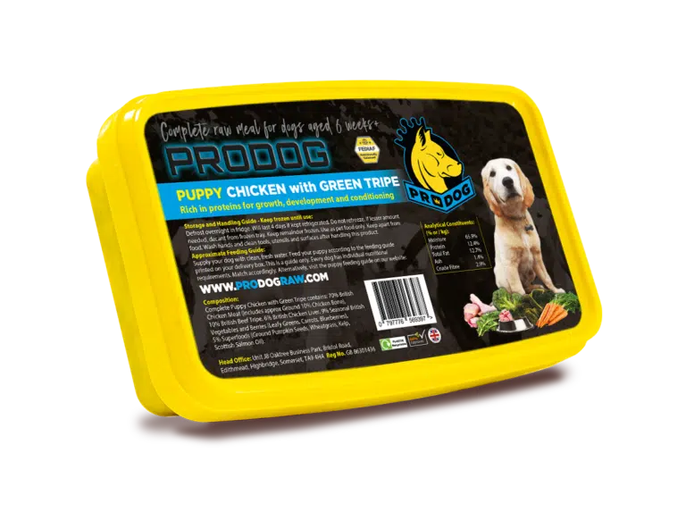 Tripe Raw Puppy Food Meal with Chicken
