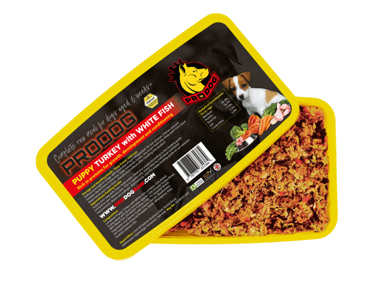 Turkey Raw Puppy Food Meal with White Fish