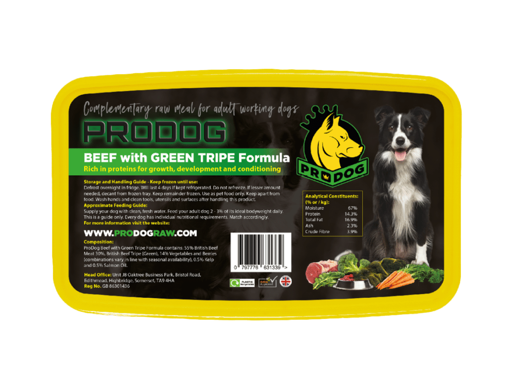Beef and Tripe Raw Dog Food Premium Meal ProDog Raw