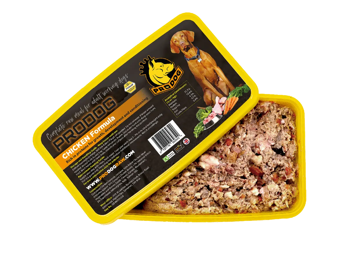 chicken complete raw dog food meal pack shot