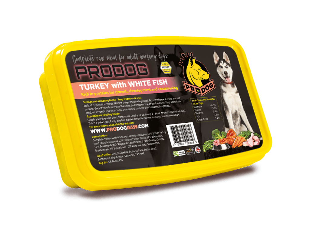 Turkey and White Fish Dog Food Raw & Natural ProDog Raw