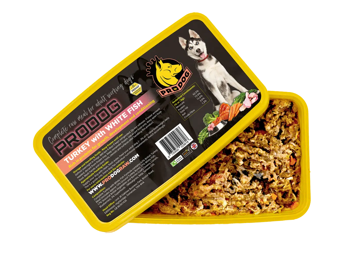 turkey and white fish dog food meal pack shot