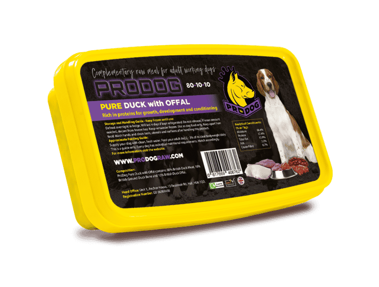 Pure Duck Raw Dog Food 80 10 10 Meal