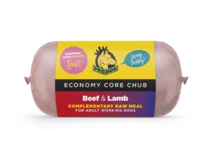Beef & Lamb 80/10/10 Raw Dog Food Chub