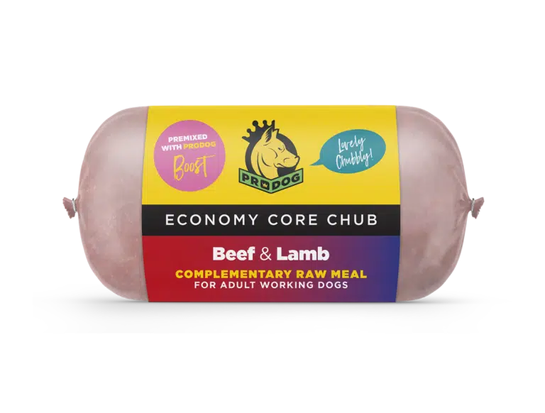 Economy Core Beef and Lamb Dog Food Meal Chub