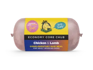 Chicken & Lamb 80/10/10 Raw Dog Food Chub