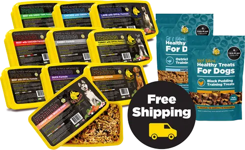 ProDog's sample pack of delicious raw food and natural treats