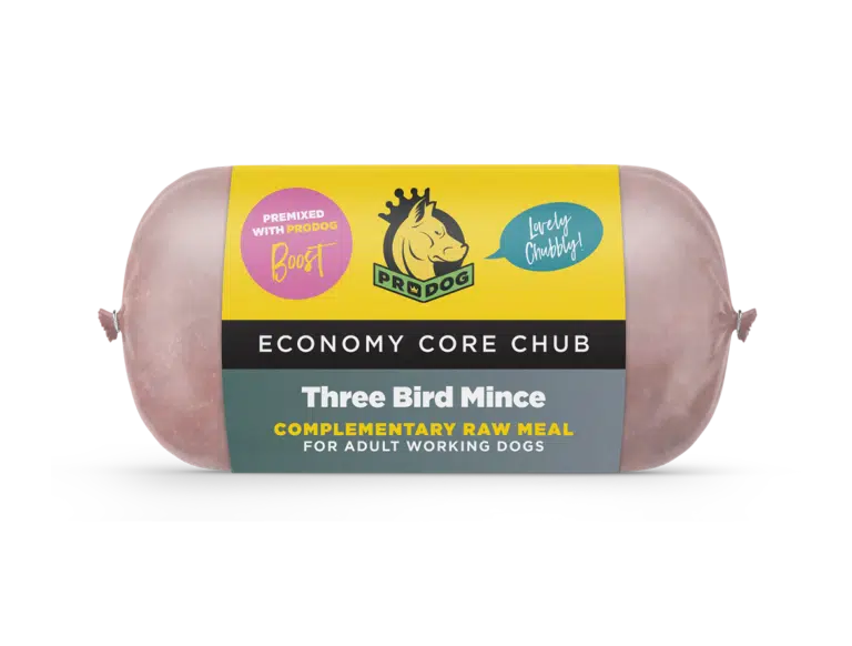 Three Bird Mince 80/10/10 Raw Dog Food Chub