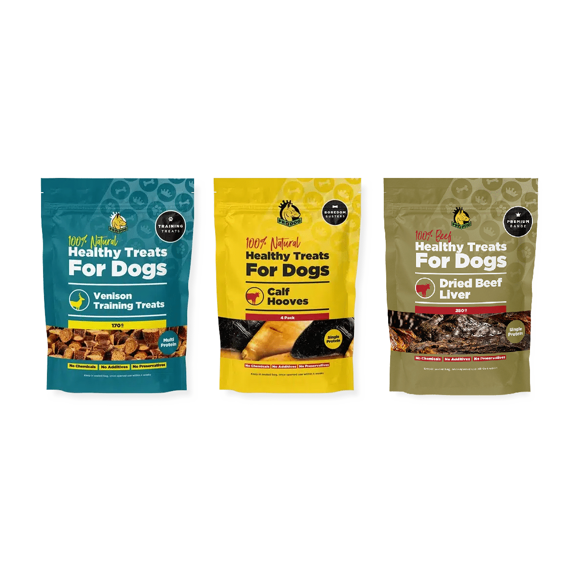 Natural Empty Hooves Dog Treats - 1kg Bag (Approx 8-11 Pieces), Long-Lasting Chews