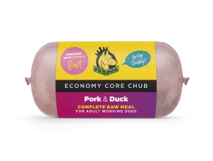 Pork & Duck Raw Dog Food Chub