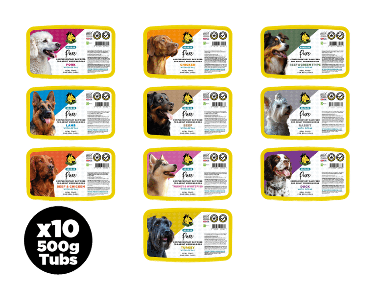 Sample Raw Food Packs for Dogs
