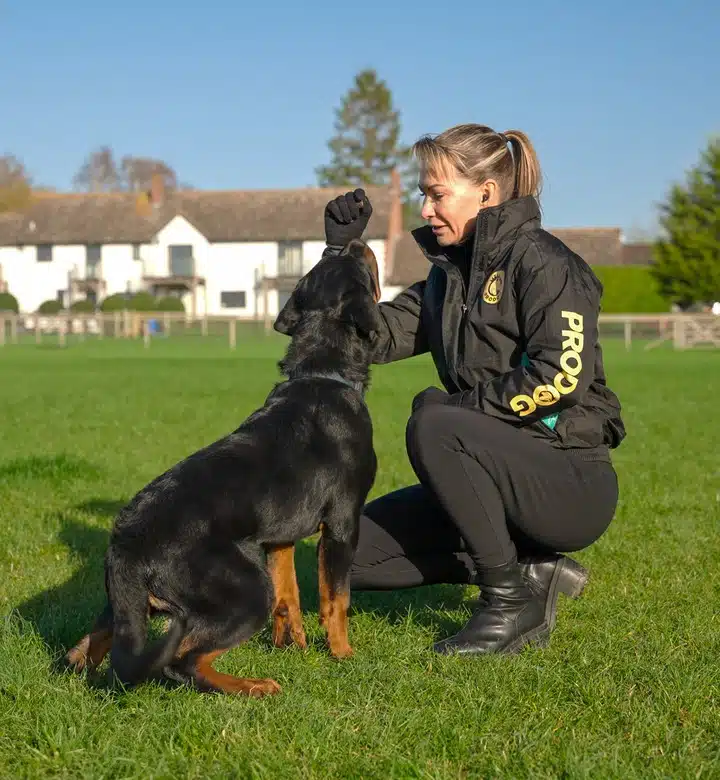 Heidi Maskelyne, founder, with her dogs